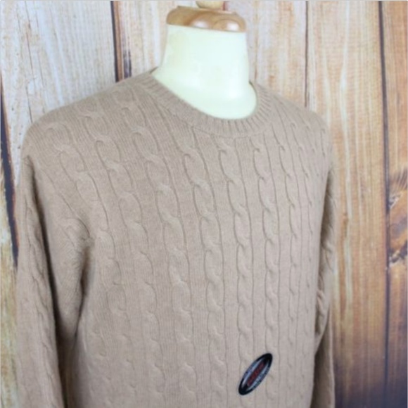 Joseph & Lyman Men's Cashmere Sweater Large Beige - Picture 5 of 7